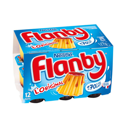 FLANBY Flans vanille caramel 12 x 100g