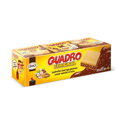 Cémoi Quadro L'Original saveur Noisette & Cacao 187g