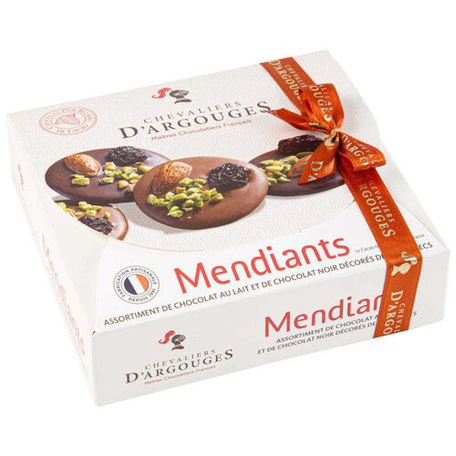 Les Chevaliers D'Argouges assortiment mendiants chocolat noir et lait 110g