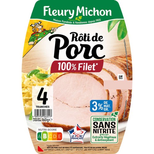 Fleury Michon Rôti De Porc Supérieur x4