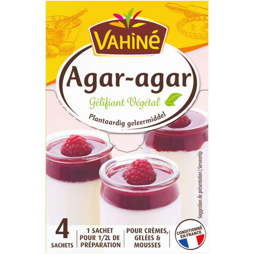 Vahiné Agar-agar gélifiant végétal 8g (4 sachets de 2g)
