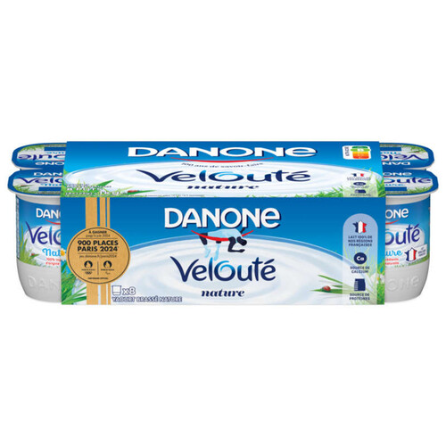 Danone Velouté yaourt brassé nature 8x125g