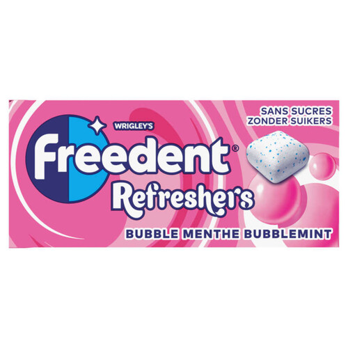 Freedent Chewing gum Refresher Bubble Menthe 18g