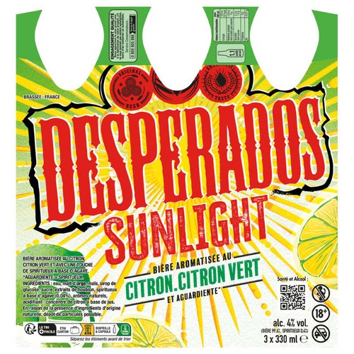 Desperados Sunlight citron & Citron vert 3x33cl