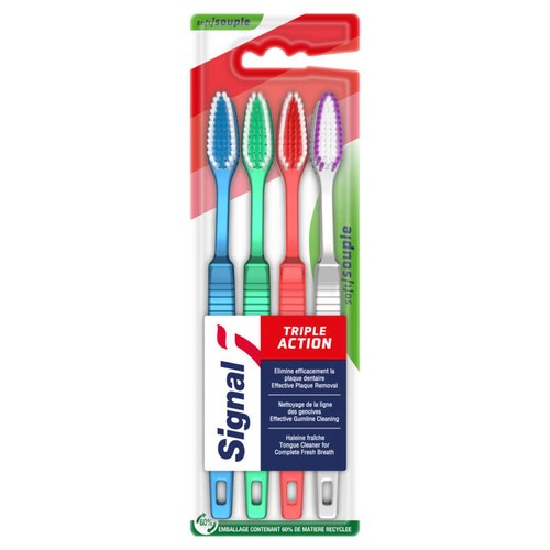Signal Brosse à Dents Triple Action Souple x4