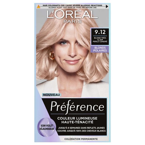 Préférence Coloration 9.12 Sibérie Blond Très Clair