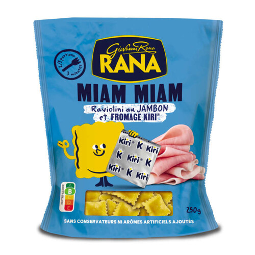 Rana Miam Miam Raviolini au Jambon et Fromage Kiri 250g