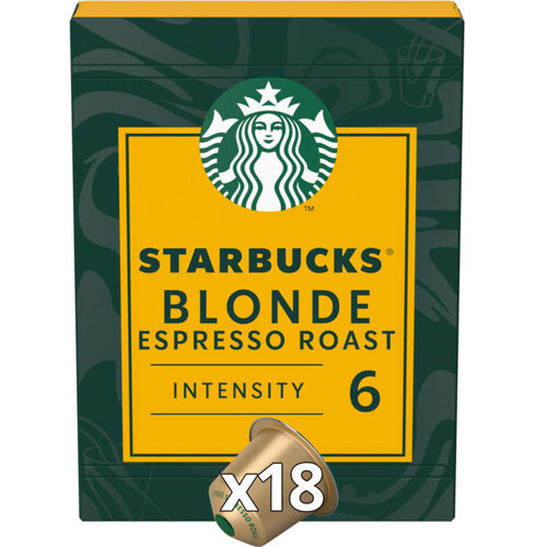 Starbucks By Nespresso Blonde Capsules de café blonde Espresso intensité 6 x18