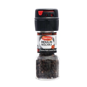 Ducros Moulin Réglable Poivre Noir Force 6 28g