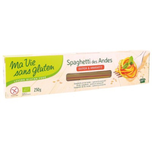 [Par Naturalia] Ma Vie Sans Gluten Spaghetti Des Andes Quinoa & Amarante Sans Gluten 250G Bio