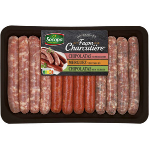 Socopa Assortiment De Saucisses Façon Charcutière: Chipolatas, Merguez Et Chipolatas Aux Herbes