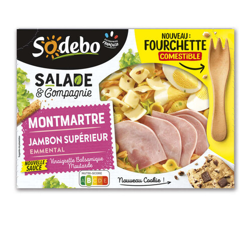 Sodebo Salade & Cie Montmartre Œuf Jambon Supérieur Crudités Emmental 320g