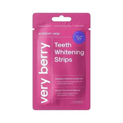 Pop Bandes de blanchiment dentaire Very Berry *14 bandes/7 traitements