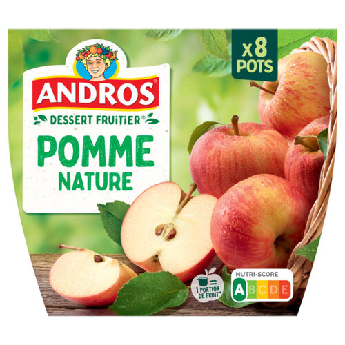 Andros compote pomme nature 8x 100g
