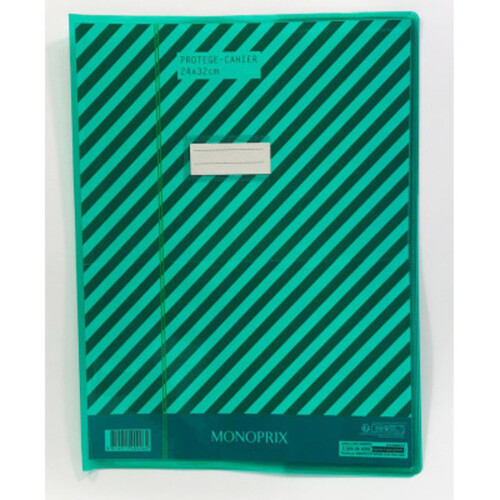 Monoprix Maison Protège cahier vert 24x32cm