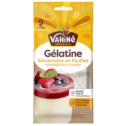 Vahiné Gélatine Alimentaire en feuilles 17g