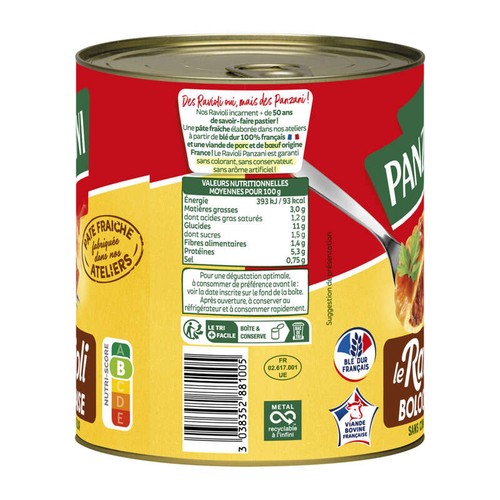 Panzani Ravioli sauce bolognaise 800g