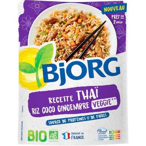 Bjorg Recette Thai Riz Coco Veggie Bio 220g