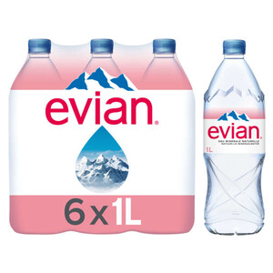 Evian eau minérale naturelle 6x1L.