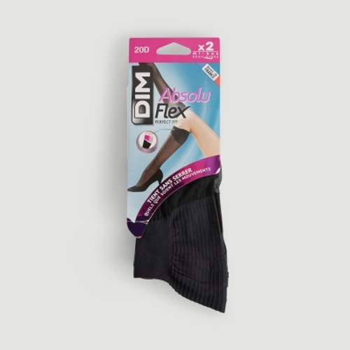 Dim Lot X2 Mi-Bas Flexibles , Noir, 20D