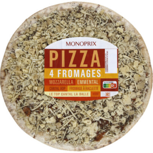 Monoprix pizza 4 fromages 450g