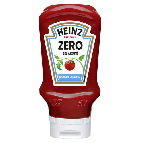 Heinz Tomato Ketchup sans sucres ni sel ajoutés 425g