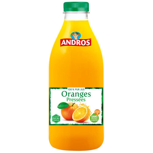 Andros Jus d'oranges pressées 100% pur jus 1L