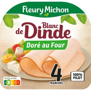Fleury Michon Blanc de Dinde doré au four x4 Tranches 160g