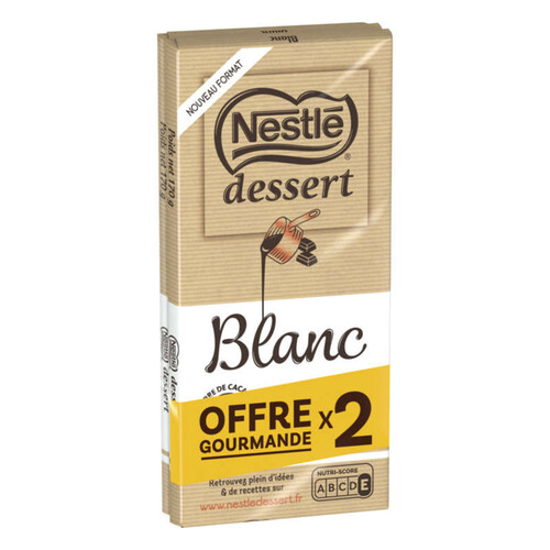 Nestlé dessert blanc offre gourmande 2x170g