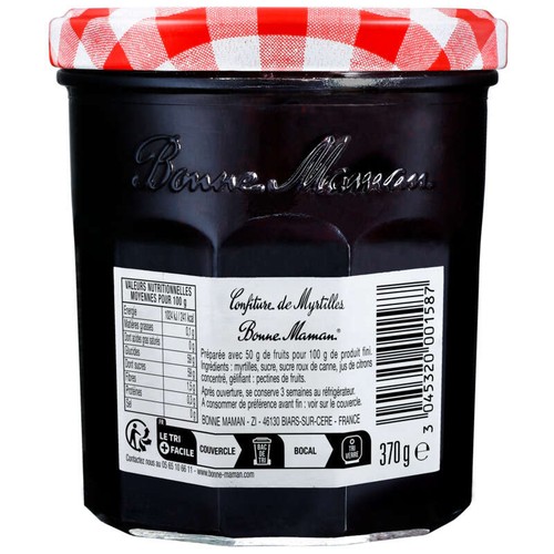 Bonne Maman Confiture de myrtilles sauvages 370g