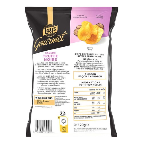 Lay's Gourmet Chips Saveur Truffe 120g