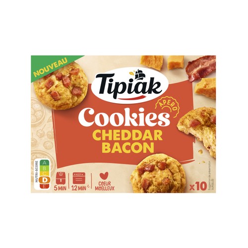 Tipiak Cookies cheddar bacon x10