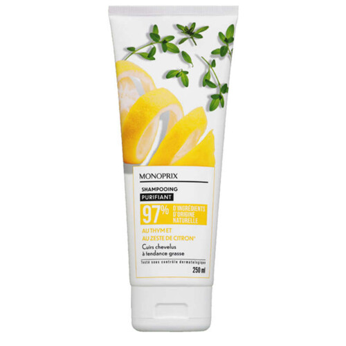 Monoprix Shampooing purifiant au thym et zeste de citron 250ml