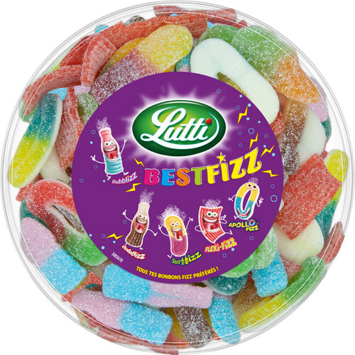 Lutti Tubo Best Fizz Assortiments De Bonbons 550g