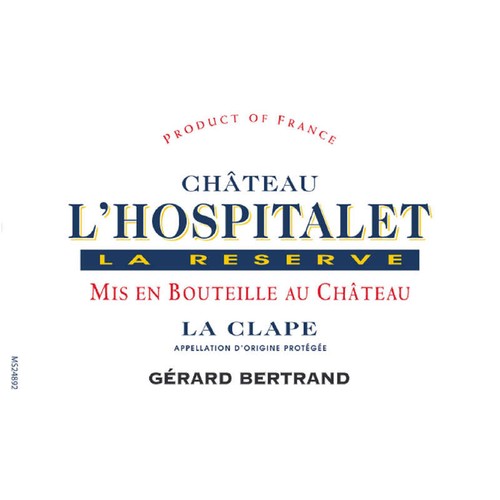 Château L’Hospitalet la Réserve Vin rouge AOP 2022 75cl