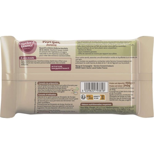 Gayelord Hauser Shirataki Konjac Tche Avoine