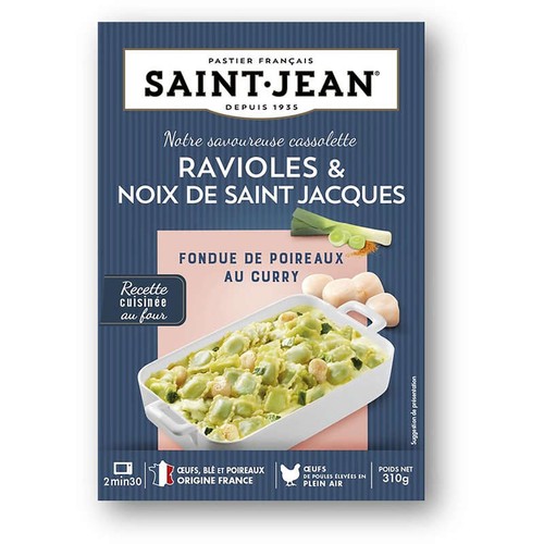 Saint-Jean Ravioles Noix De Saint Jacques Poireaux Curry 310g