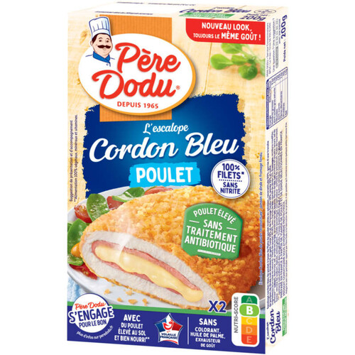 Père Dodu Cordon Bleu Poulet Sans Antibiotique 2X200G