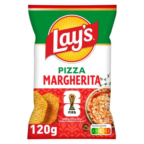 Lay's Chips Ondulées Saveur Pizza Margherita 120g
