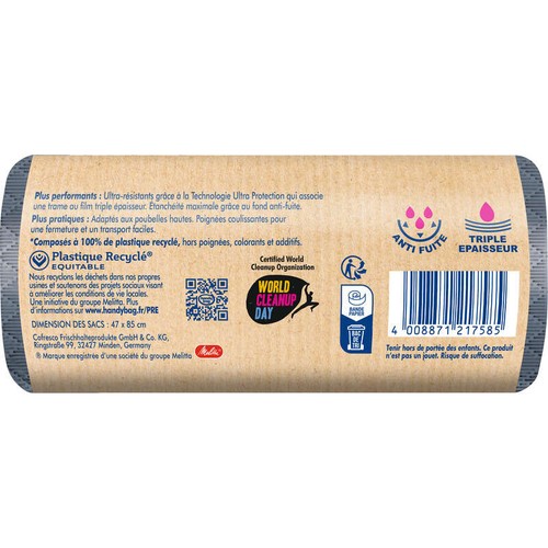 Handy Bag Sacs Poubelle Haute 10x50L