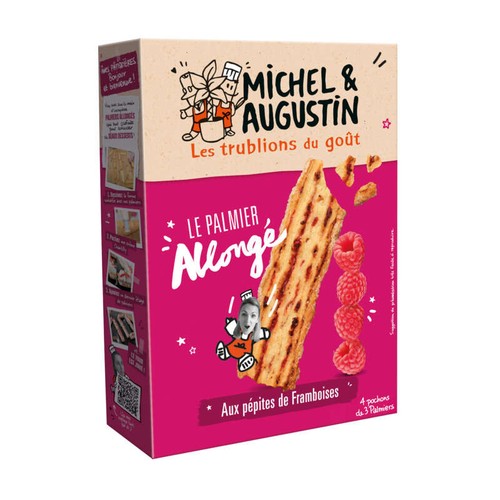 Michel et Augustin Biscuits Feuilletés Pur Beurre aux Framboises 120g