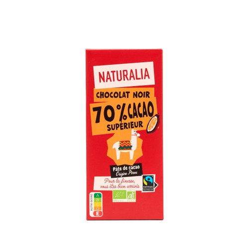 Naturalia Chocolat Noir 70% cacao supérieur 100g
