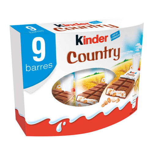 Kinder Country Barre Céréalière Enrobée De Chocolat Au Lait 211G