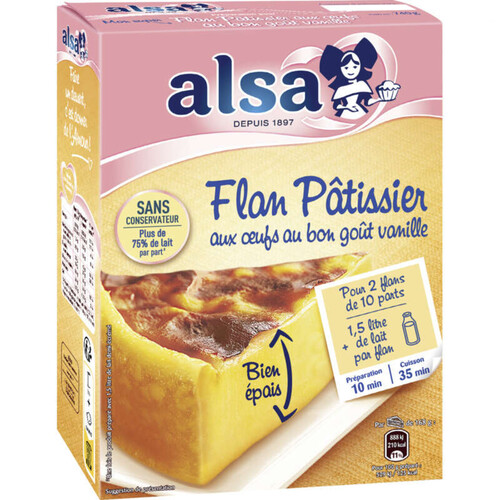 Alsa Préparation Flan Pâtissier 2 Sachets 740g