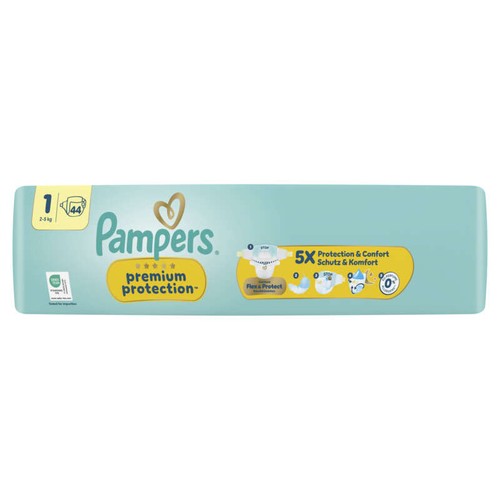 Pampers Premium Protection Taille 1, 2kg-5kg, 44 Couches