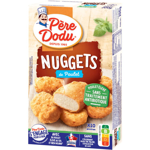 Père Dodu Nuggets de Poulet Sans Traitement Antibiotique 200g