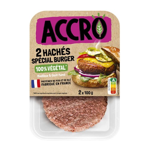 Accro hache spécial Burger 100% végétal 2x100g