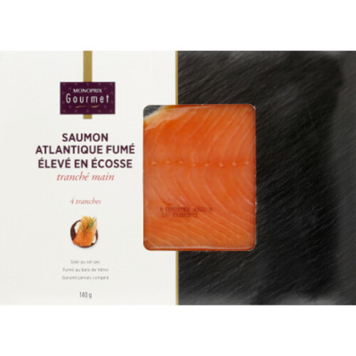 Monoprix Gourmet Saumon Atlantique Fumé x4 Tranches 140g