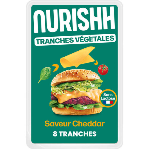 Nurishh tranches végétales saveur cheddar x8 - 160g