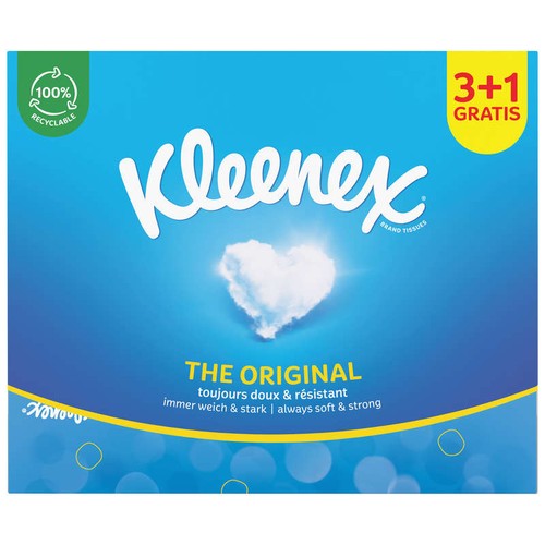 Kleenex Mouchoirs Boîte The Original (3+1 Gratuit)